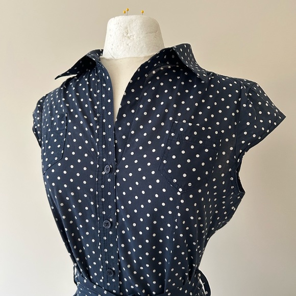Semi Sheer H&M Polka Dot Shirtdress - Picture 2 of 4